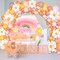 Boho Daisy Balloon Garland Arch Kit,172Pcs Groovy Balloon Arch Kit with Daisy Flower Rose Gold Confetti Balloons for Boho Daisy Theme Birthday Baby Shower Wedding Groovy Party Decorations